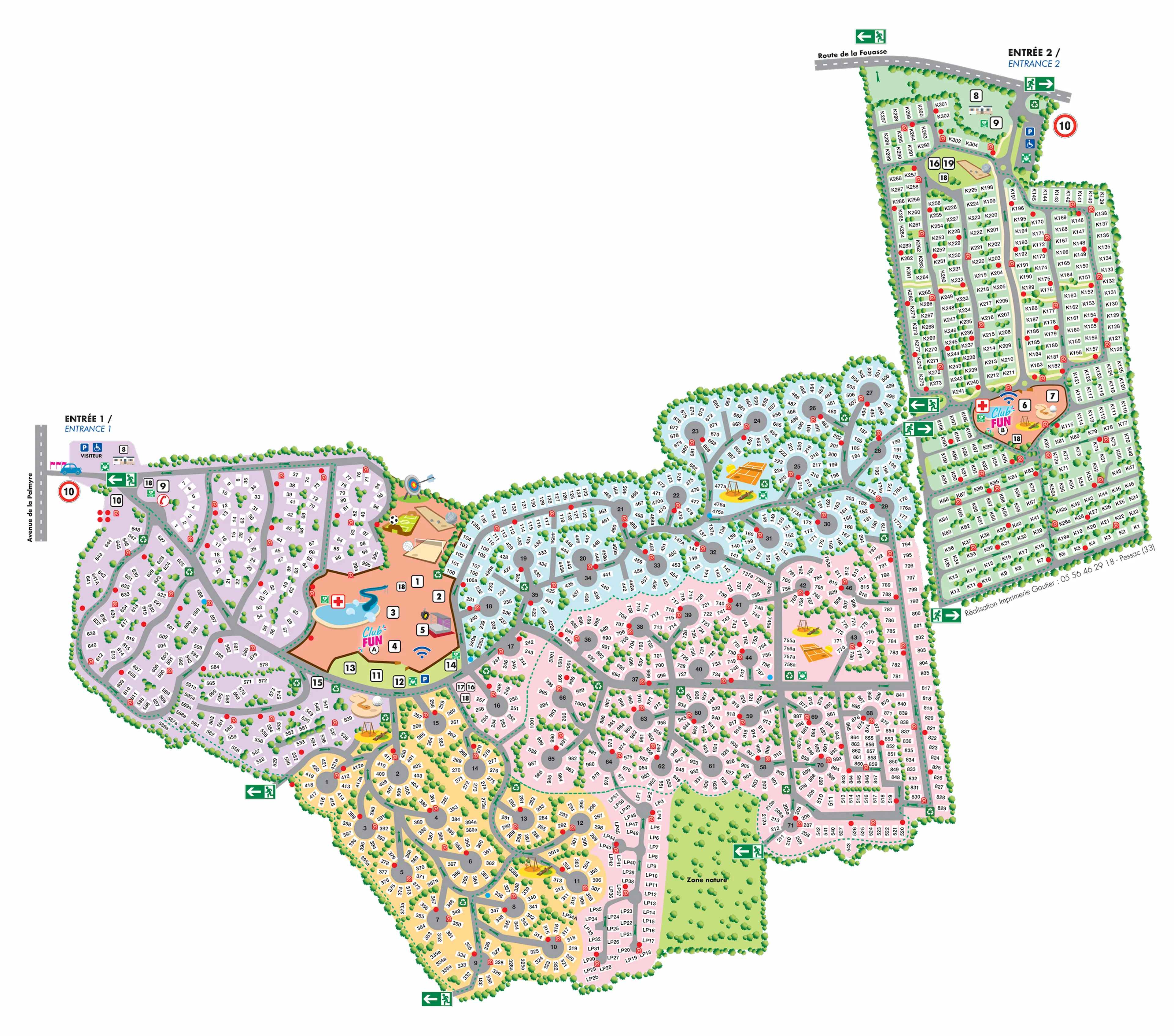 Plan des parcelles du village Les Charmettes